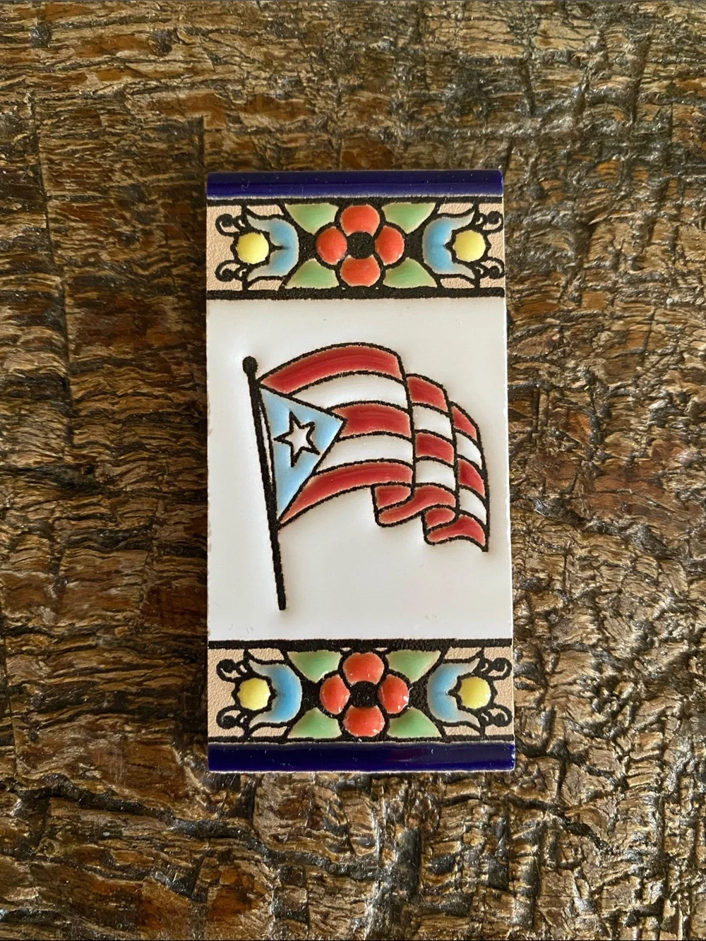 🇵🇷Puerto Rico🇵🇷Miniature Ceramic Flag Tile - Picture 6 of 6